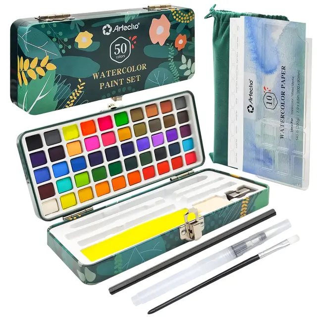 artecho aquarellfarben set 50 farben