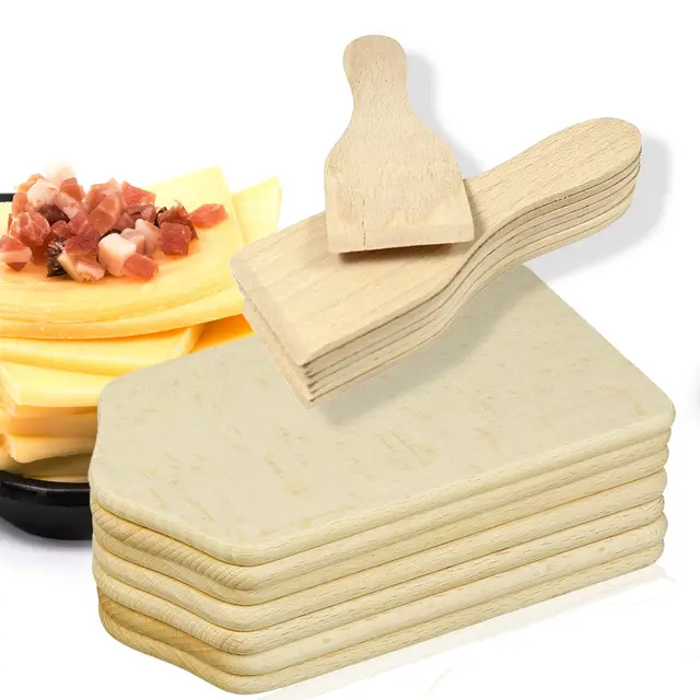smart planet raclette set 8er buchenholz