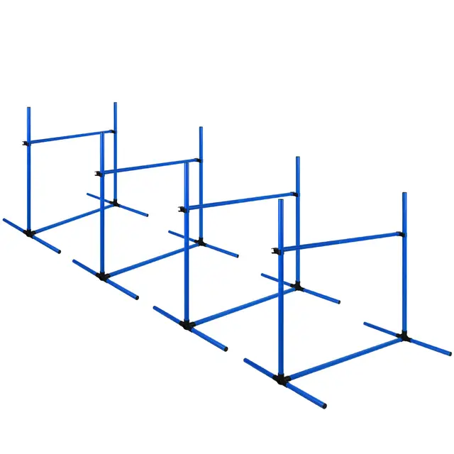 fivmen 4x agility set hund slalomstangen