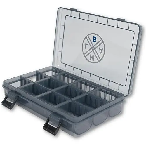 LMAB Angelbox Tackle Box Standard, 3 Größen, Köderbox Angeln, Tacklebox, Angelboxen für Zubehör, Kleinteilebox Angeln, Aufbewahrungsbox Angeln
