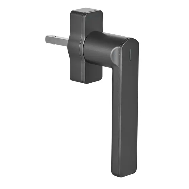 SIEGENIA Smarter Fenstergriff Gen. 2 anthrazit - Matter kompatibel zur Einbindung in Smart Home Netzwerke mit Statusüberwachung, zentrale Ver- & Entriegelung per Fernzugriff, Smarter Montageassistent