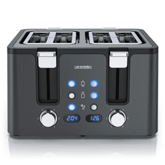 arendo 4-scheiben toaster edelstahl
