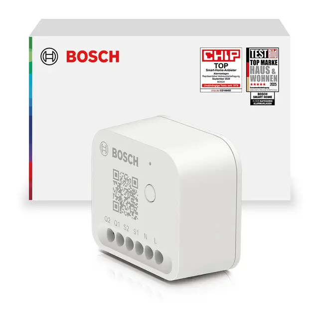 Bosch Smart Home Licht-/Rollladensteuerung II, Licht & Rollläden smart machen, App- & Sprachsteuerung, Automationen & Zeitpläne, Apple Home, Google Home & Alexa kompatibel, Controller II erforderlich