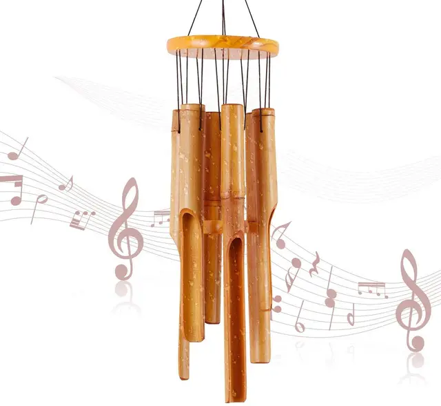 Rdutuok Bambus-Windspiel Memorial, Holz, 81,3 cm