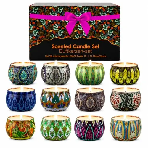 yinuo light 12x70g duftkerzen set