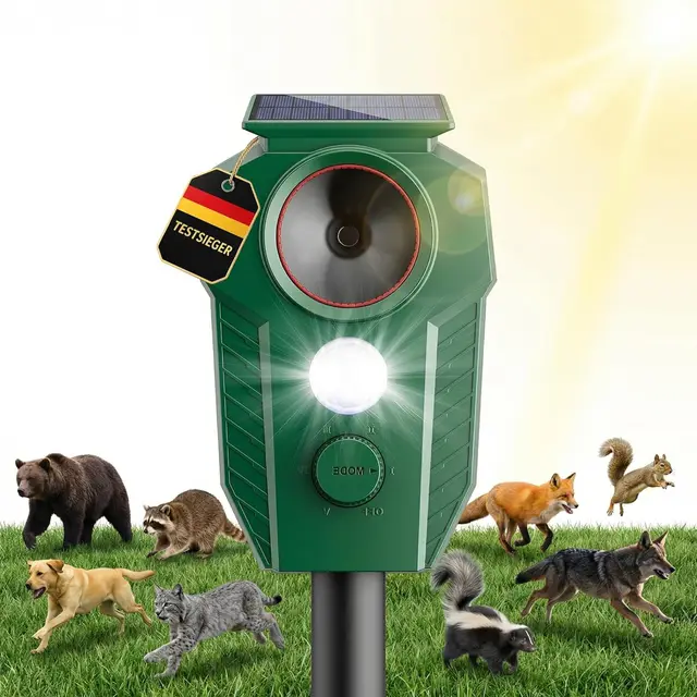 mekeet ultraschall katzenschreck solar