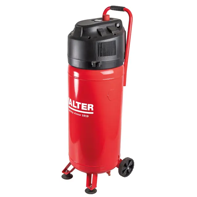 WALTER Druckluft Kompressor, 50 L, Ansaugleistung 240l/min,10 bar, Luftkompressor, inkl. Zubehör, langlebig, einfache Bedienung, automatischer Druckschalter, Überlastungsschalter, kompaktes Design