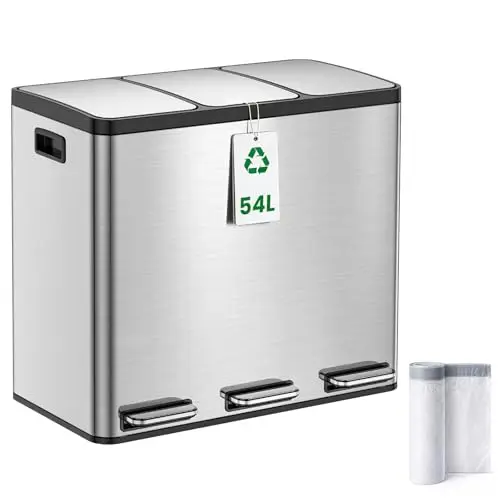 yeaupe pro mülleimer küche 3x18l
