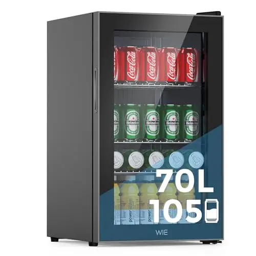 WIE Mini Kühlschrank 70 Liter Getränkekühlschrank