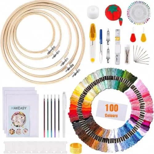 makeasy 205 stück stickerei set
