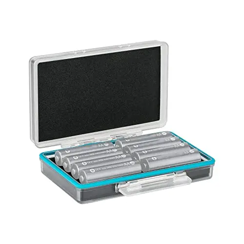JJC AA Batteriebox Aufbewahrungsbox für 8 x AA-Batterien oder 14500 wiederaufladbare Batterien