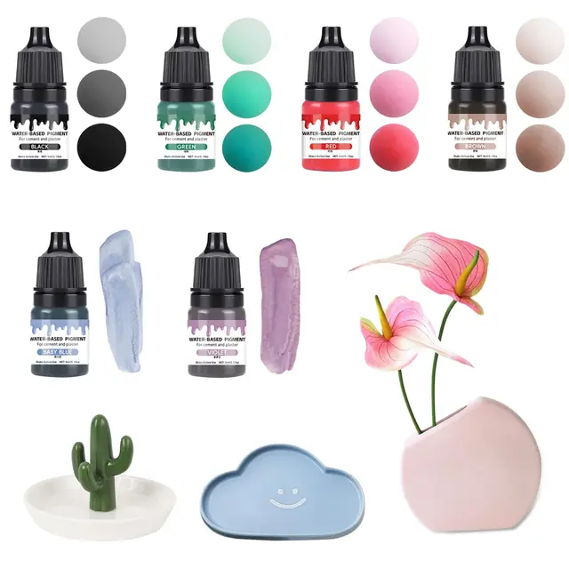 hyleara gießpulver farbe set 6 flaschen