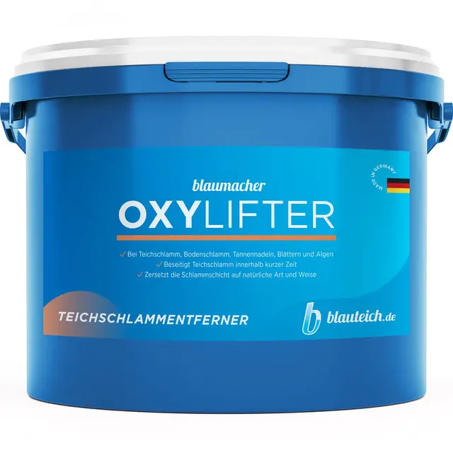 blaumacher OXYLIFTER Teichschlammentferner zur Teich Reinigung von Laub, Teich Schlamm und Ablagerungen (1 kg)