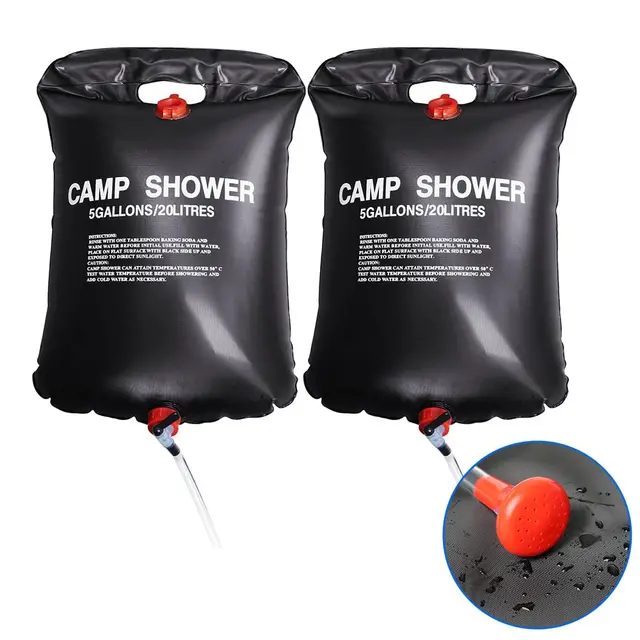 trixes 2er pack 20l solar campingdusche