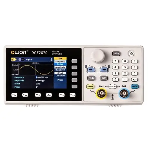 owon dge2070 funktionsgenerator 70 mhz