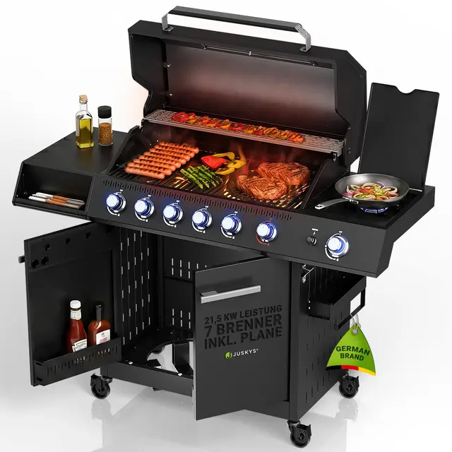 juskys gasgrill tennessee 6+1