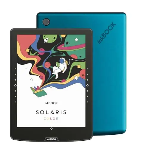 inkBOOK Solaris Color Ocean – 6 Zoll E-Reader mit Farbdisplay, Beleuchtung & Android | Unterstützt Kindle, Onleihe, Skoobe Apps | 32GB, Hörbücher, USB-C, Werbefrei