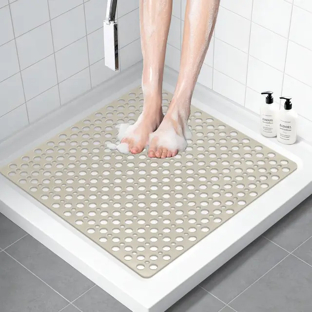 eivinje duschmatte 70x70 cm tpe khaki