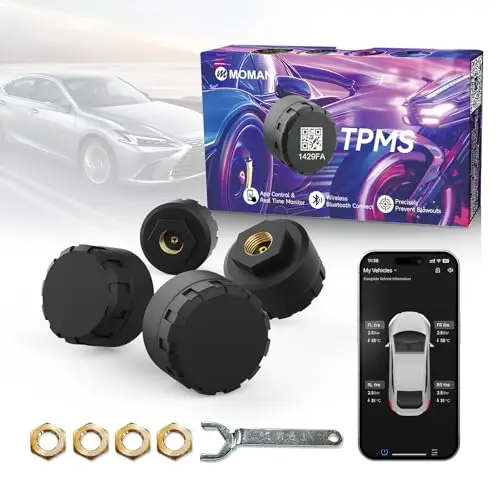 Moman MP-TPMS-XCY-BK Motorrad Reifendruck-Kontrollsystem 4 Sensoren