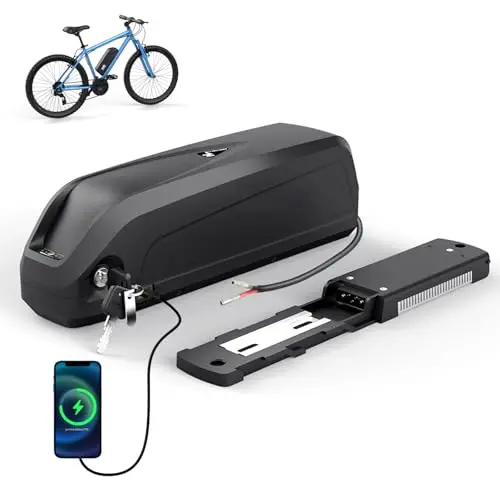 Ebike Akku mit Smart BMS, E Bike Aakku mit Schnellladegerät, USB-Anschluss, DE-Lager, 36V 15Ah Fahrrad Akku mit 25A BMS und Zellen der Klasse A für 250–600W Bafang und andere E-Bike-Umrüsträder