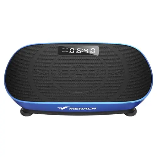 MERACH Vibrationsplatte, Leistungsstarke Vibrationsplattform für Ganzkörpertraining, Muskelaufbau und -formung, Automatische Geschwindigkeitsregelung, Eingebauter Bluetooth-Lautsprecher