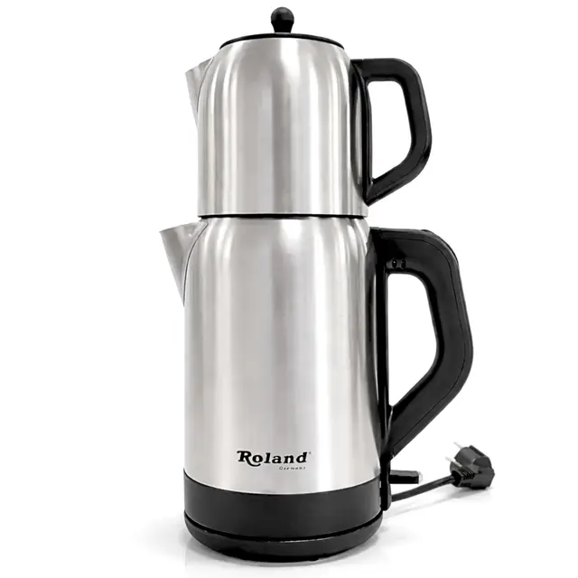 Teemaschine Edelstahl 2200W – Teekocher mit Teekanne, 360° Basis, Warmhalten & Kochmodus, Edelstahl-Filter, Sicherheitsabschaltung Indoor Outdoor Camping Wandern, Spülmaschinenfest