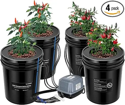 vivosun dwc-0002 4 eimer 19l top-drip