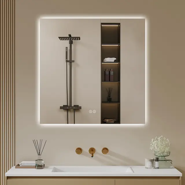 archaluxe led badspiegel 60x60