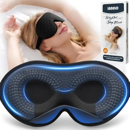 Innelo Gewichtete 3D Schlafmaske 130 g Schwarz