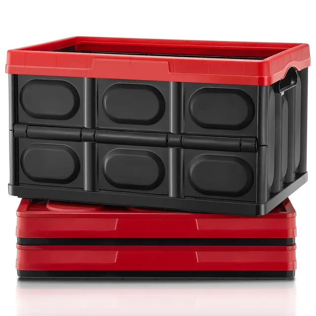 FOHERE Klappbox mit Deckel 48L 3er-Set
