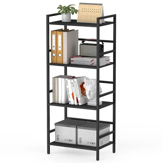 caduke 4-stufig bücherregal schwarz