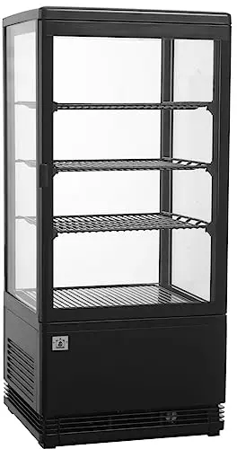 METRO Professional Panorama Tisch-Kühlvitrine GGC2078B, 78 L, Schwarz