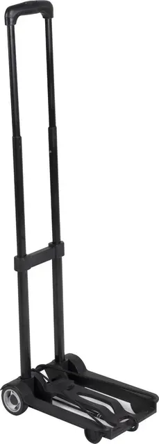 Kinzo Sackkarre mit Ausziehbarem Griff, 4 Rollen, 23 x 96 x 32 cm, Maximum Load 40 kg, Schwarz, L-Design, Leicht und Stabil