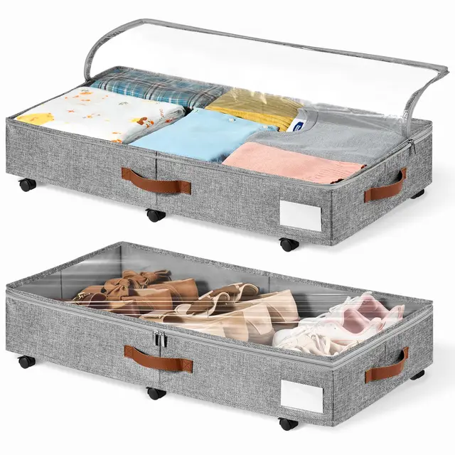 kithero rollbare unterbett-box 2er-set