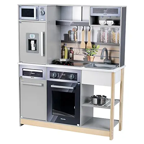 Theo Klein 7194 Miele Family Küche – Holzküche mit Licht und Sound