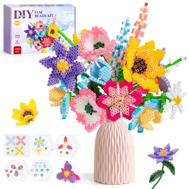 wevol bügelperlen set blumen 4300