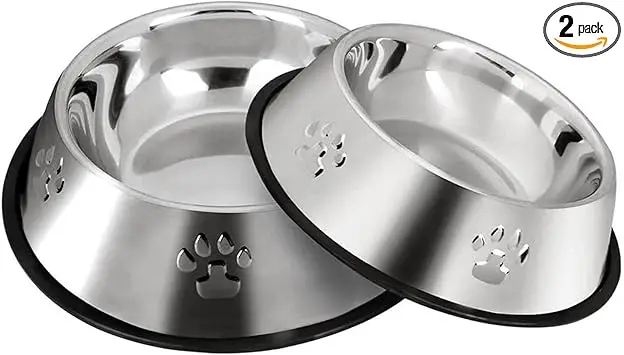 SUOXU Edelstahl Hundenäpfe Set