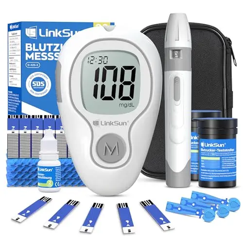 LinkSun G-425-3 Blutzuckermessgerät-Set