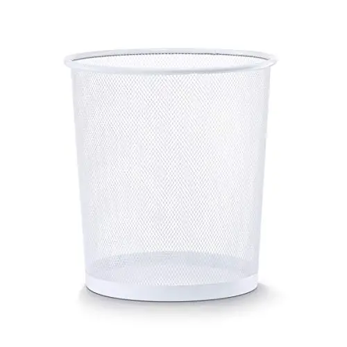 Zeller 17716 Papierkorb Metall 26x28cm weiß 13,5L