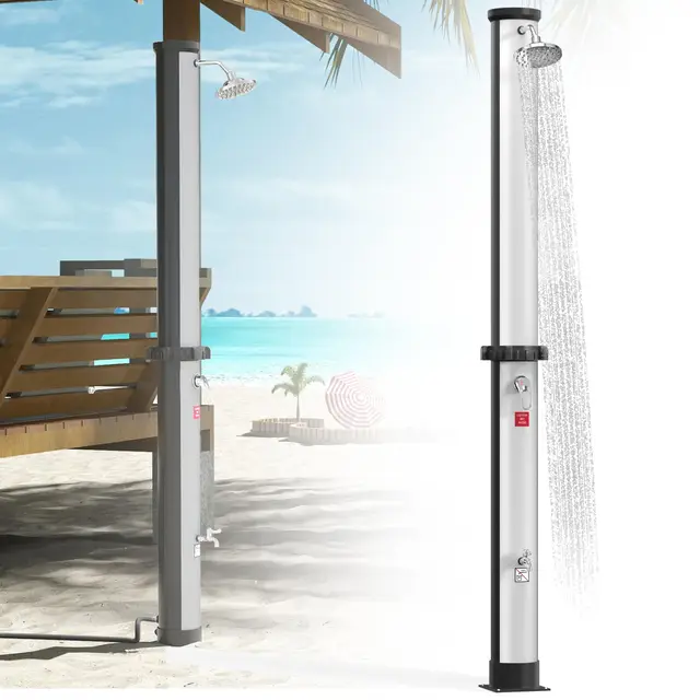 xmtech solardusche 40l silber