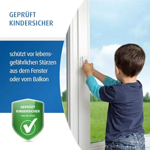 reer WinLock Fenster- und Balkontürsicherung, vom schwäbischen Kinder-Sicherheits-Experten, weiß