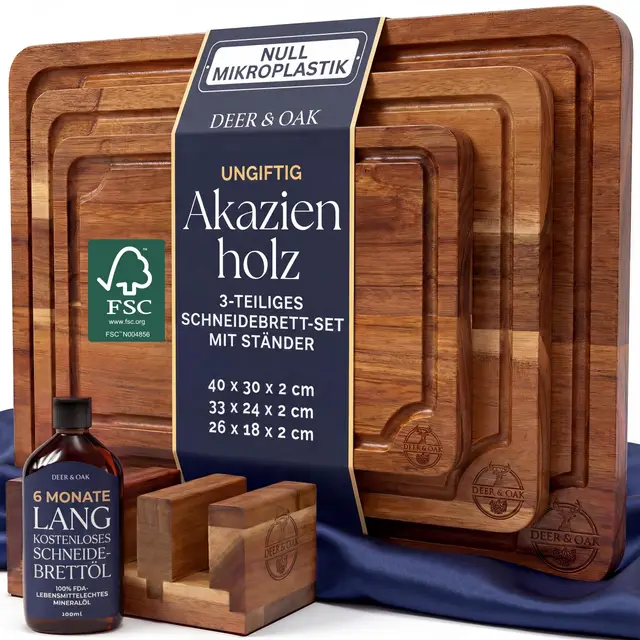 deer & oak 3-teiliges akazie