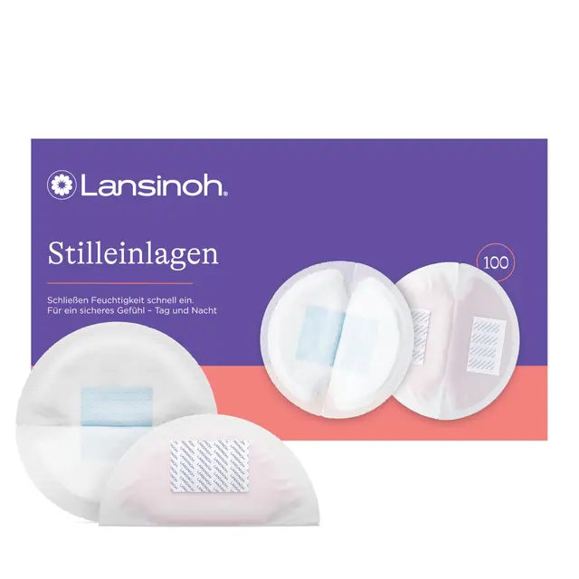 Lansinoh Stilleinlagen Blue Lock, 100 Stück - saugfähiger Kern, komfortabel & auslaufsicher