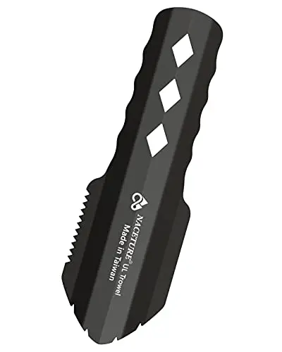 NACETURE Ultraleichte Backpackkelle aus Aluminium, kleines Töpfchen-Multitool mit längerem Griff, unverzichtbar für Wandern, Camping und Überlebenstaschen