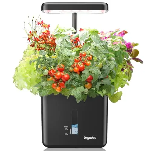 Indoor-Garten Kleines intelligentes Boden-Gartenbau System mit 17-Watt-LED-Wachstumslampe, Automatischer Timer, Selbstbewässernder Pflanztopf, Geschenkideen für Mütter und Frauen(Ohne Samen & Erde)