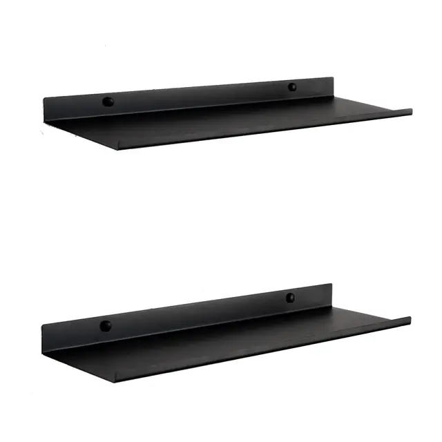 miluka wandregal schwarz metall 50 cm