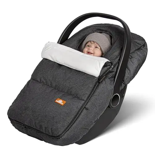 bemece Universal Fußsack Babyschale Winter Dunkelgrau