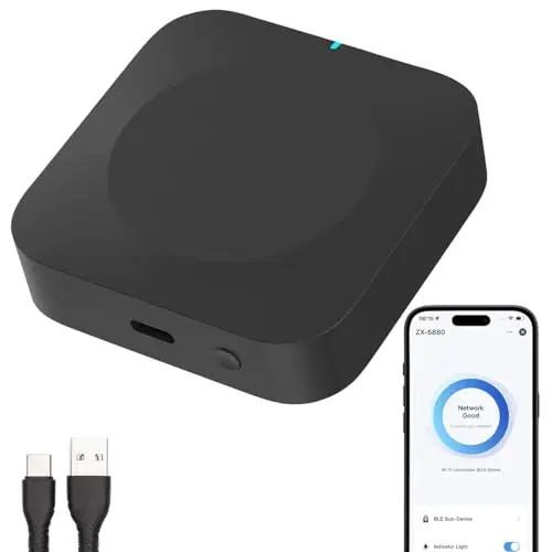 Luminea Home Control WLAN-Gateways, Bluetooth: Dualband-WLAN-Gateway mit Bluetooth-Mesh, bis 300 m Reichweite (Dualband, Mesh Gateways, Hub)