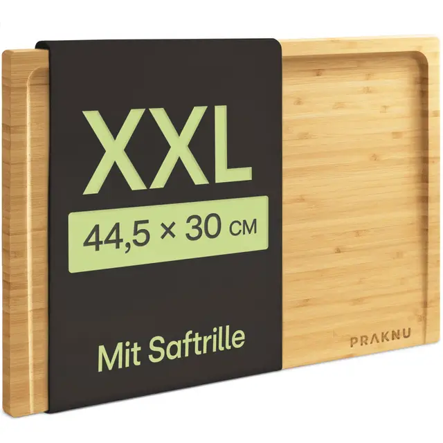 praknu xxl schneidebrett bambus 44,5 x