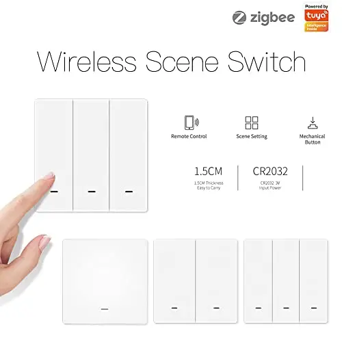moes tuya zigbee 2-gang szenenschalter